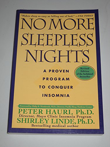 Book cover: "No More Sleepless Nights" by Shirley Linde, about insomnia.