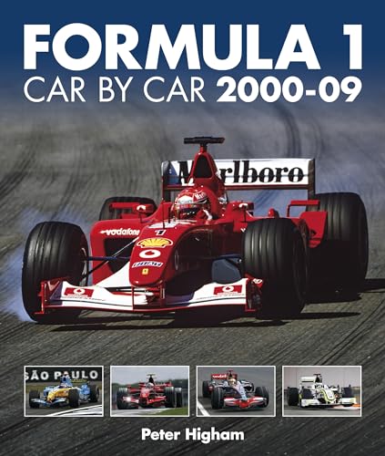 Book cover featuring a red Ferrari Formula 1 car and four smaller racing images.