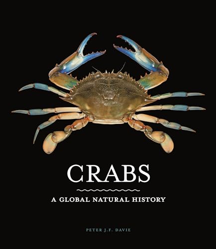 Book cover featuring a blue crab against a black background.
