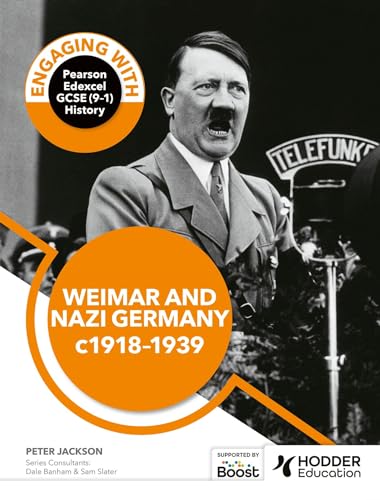 History textbook cover featuring Adolf Hitler and text: “Weimar and Nazi Germany.”