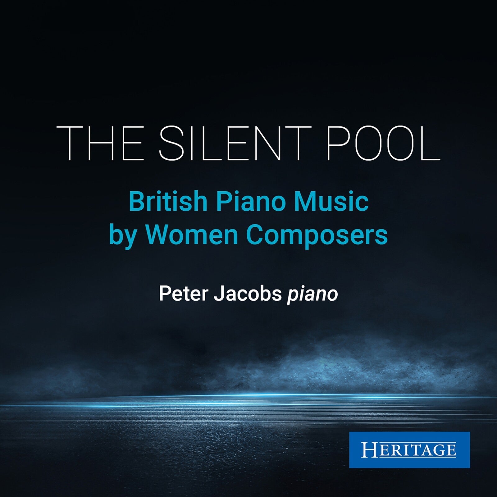 CD cover for "The Silent Pool" by Peter Jacobs, featuring blue text.
