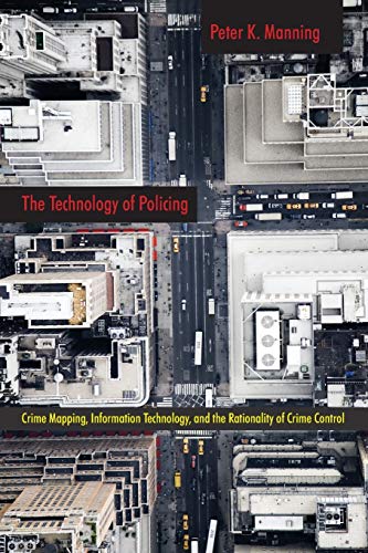 Book cover: “The Technology of Policing: Crime Mapping” with city aerial view.