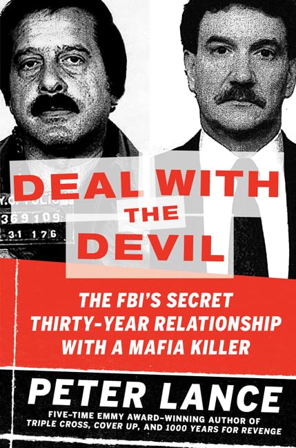 Book cover: split portrait of two men, red background, bold white text.
