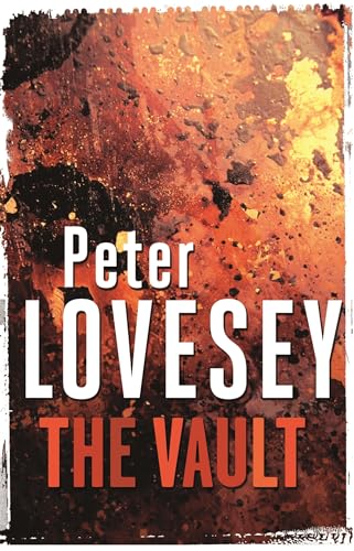 Book cover: "The Vault" by Peter Lovesey, with rusty orange and black textures.