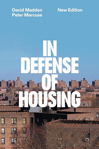 Book cover with large white text reading “In Defense of Housing” over rooftops.