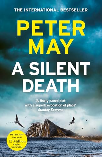Book cover: stormy seascape, dark cliffs, birds, and bold yellow text.