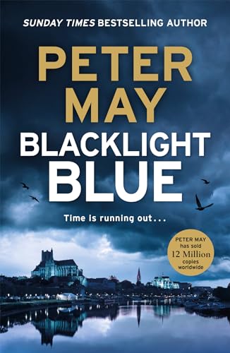 Book cover for Blacklight Blue by Peter May showing a dark city skyline at night.