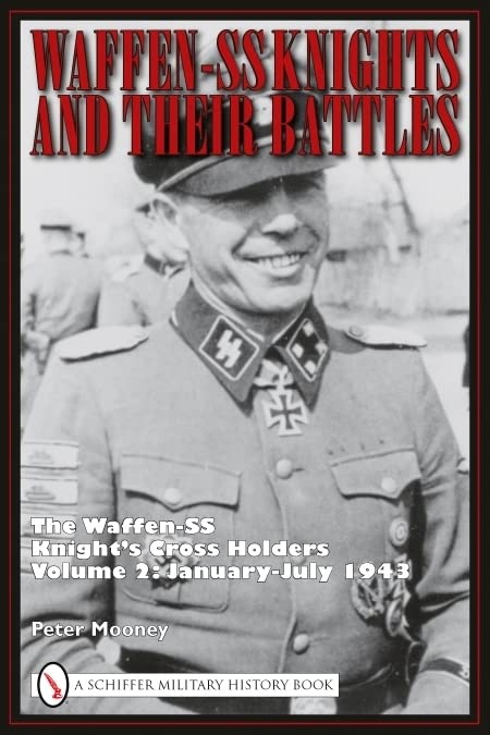 Book cover: Waffen-SS Knights and Their Battles, featuring a uniformed soldier.