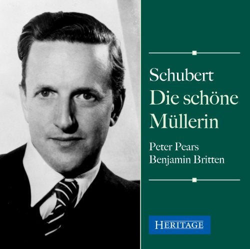 CD cover featuring Peter Pears, text “Schubert Die schöne Müllerin”.