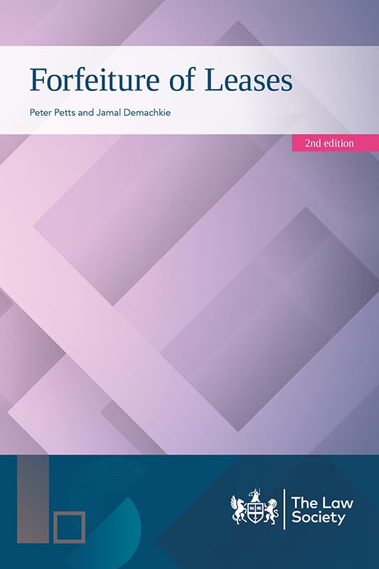 Book cover: “Forfeiture of Leases, 2nd edition” with abstract geometric design.