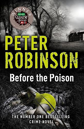 Book cover: "Before the Poison" by Peter Robinson, featuring a distressed figure.