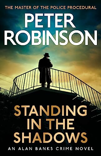 Book cover: man in coat on stairs, dramatic sky backdrop.