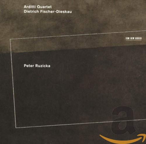 CD cover for Peter Ruzicka’s String Quartets, featuring abstract brown tones.