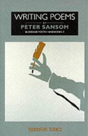 BookBCC Book cover for Writing Poems by Peter SansL Sansom with a quill illustration.