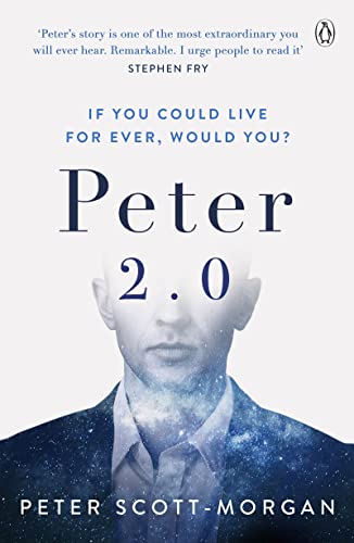 Book cover for Peter 2.0 featuring a man with a galaxy-patterned suit and torso.