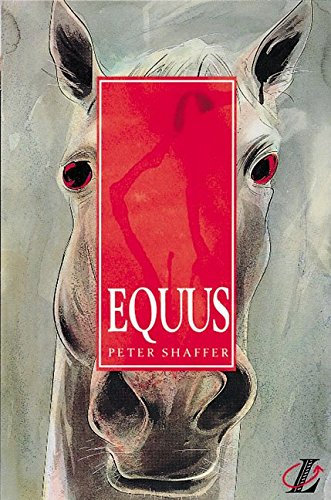 Book cover: close-up of a white horse’s face with red eyes.