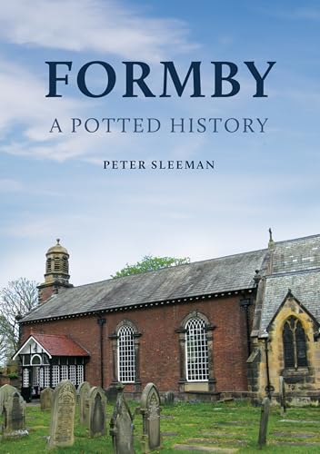 Book cover featuring a red brick church and graveyard in Formby.