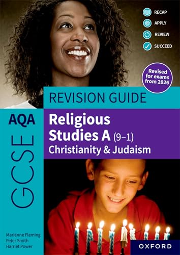Revision guide cover for AQA GCSE Religious Studies: Christianity & Judaism.
