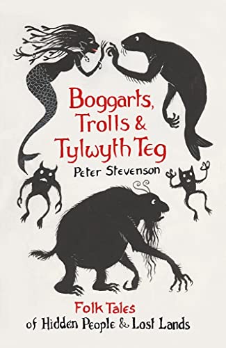Book cover with black silhouette illustrations of mythical creatures.