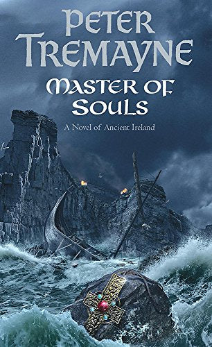 Book cover: stormy seascape with a Viking ship and Celtic cross.