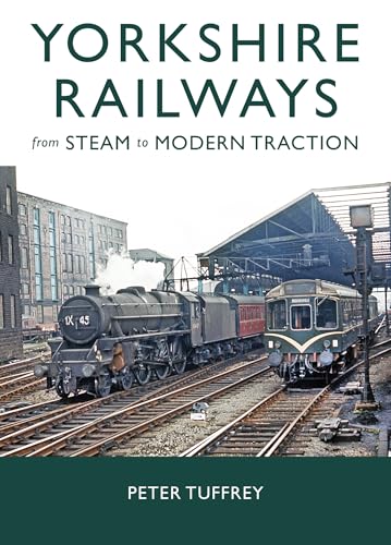 Book cover showing a steam locomotive and a modern train at a railway station.