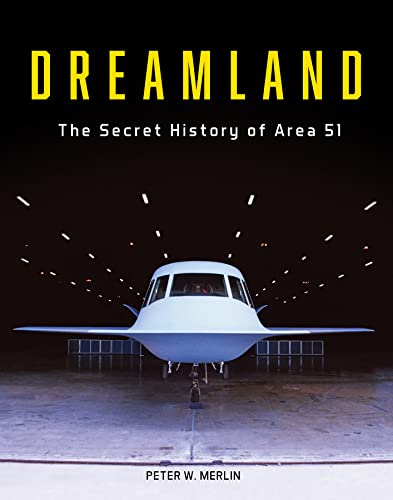 Book cover for "Dreamland" featuring a futuristic aircraft against a night sky.
