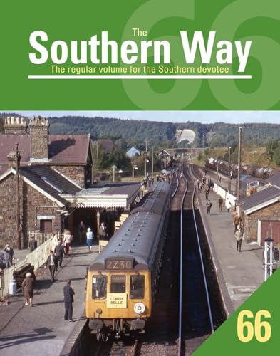 Cover of "Southern Way 66" magazine featuring a vintage railway station scene.