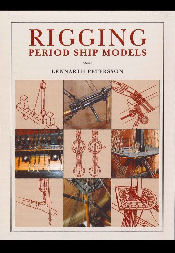 Book cover with title and images of ship rigging and model details.