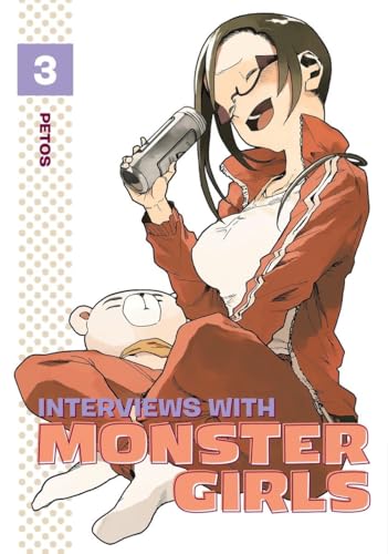 Manga cover: woman with camera interviewing a monster girl.