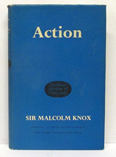 Blue book cover with white text: "Action" by Sir Malcolm Knox.