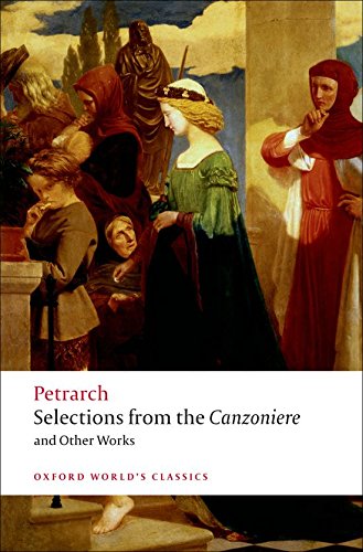 Book cover depicting Renaissance figures with title "Selections from the Canzoniere.