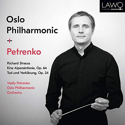 Black and white image of a conductor holding a baton on a CD cover.