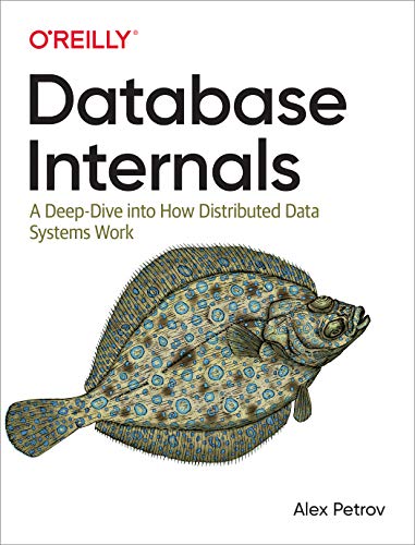 O'Reilly book cover titled Database Internals featuring an illustration of a spotted flatfish.