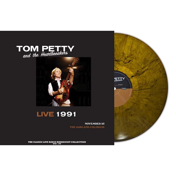 Tom Petty and the Heartbreakers live album cover with olive marble vinyl.