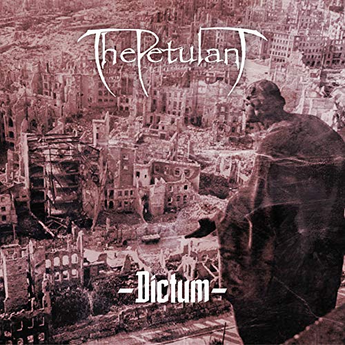 CD cover: ruined city landscape with a large silhouetted figure.
