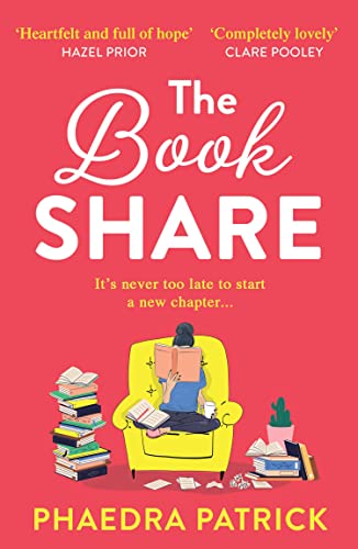 Book cover: woman reading in yellow chair, surrounded by books.