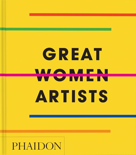 Book cover titled Great Women Artists with black text on a yellow background.