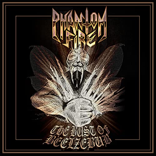 CD cover: demonic fly-like creature with outstretched hands and fiery wings.