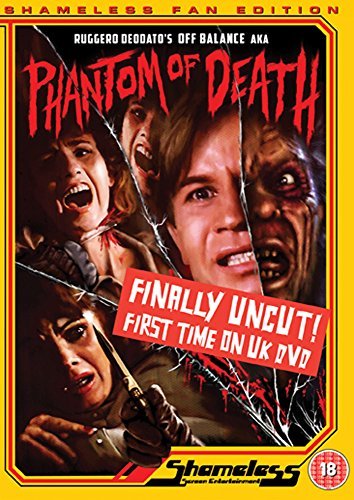 DVD cover for "Phantom Of Death" featuring distressed faces and a knife.