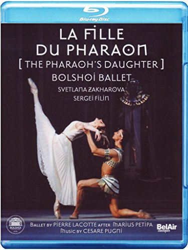 Blu-ray cover for "Pharaoh's Daughter" ballet, featuring dancers in costume.
