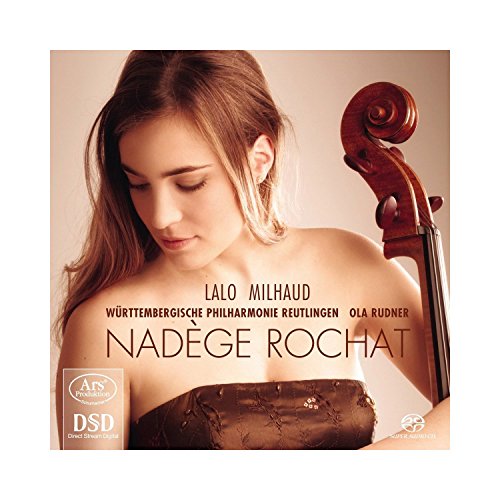 CD cover with a woman holding a cello and text overlay.