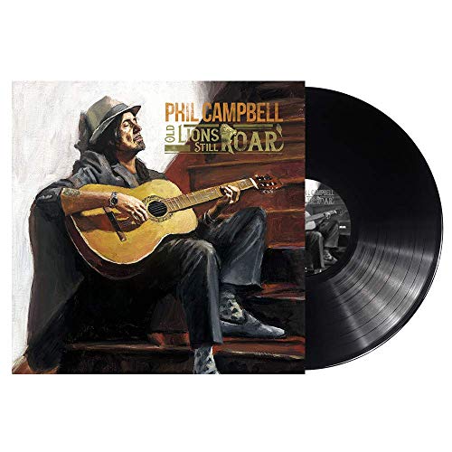 Black and white image of man holding guitar, with album title and artist name.