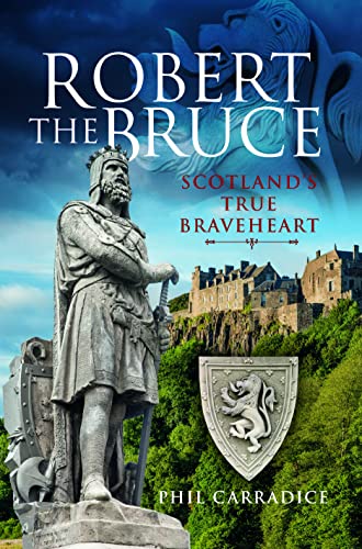 Book cover featuring a statue of Robert the Bruce and a castle backdrop.