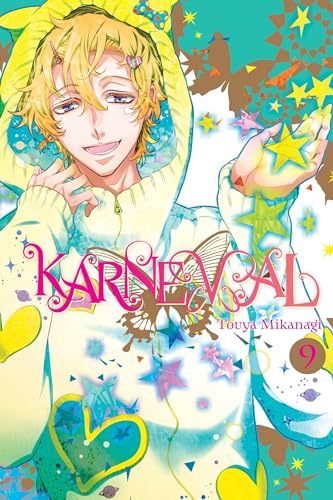 Manga cover: blonde man in a yellow hoodie surrounded by stars.