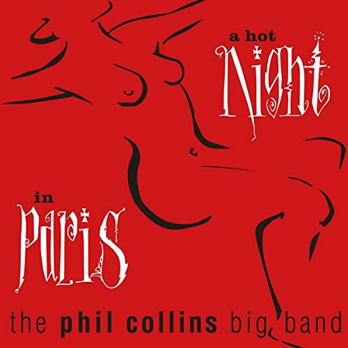 Red album cover with black and white text and abstract line drawings.