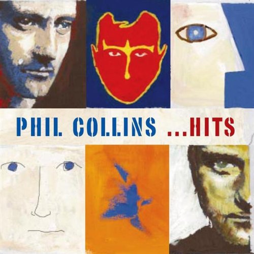 Phil Collins "...Hits" CD cover with colorful, fragmented portrait imagery.