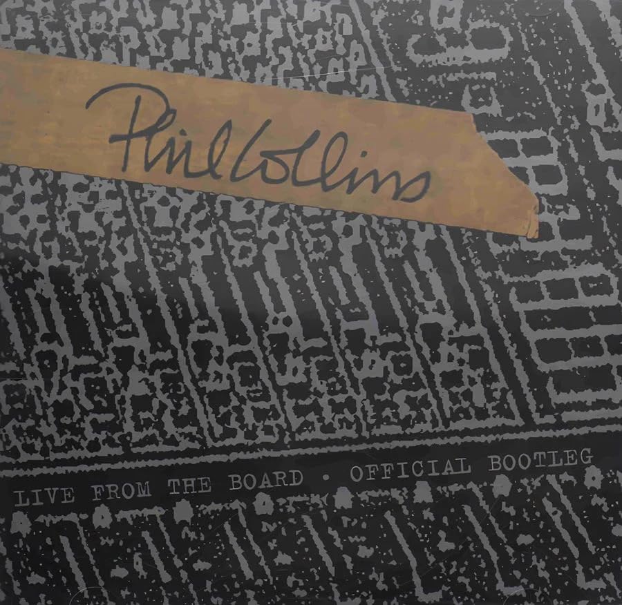 Phil Collins vinyl record cover with textured black and white design.