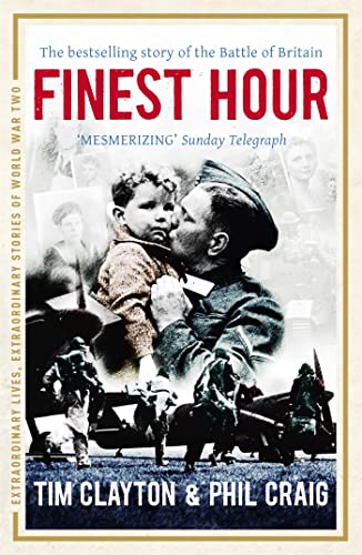 Book cover: "Finest Hour" depicting WWII scenes and a soldier with a child.