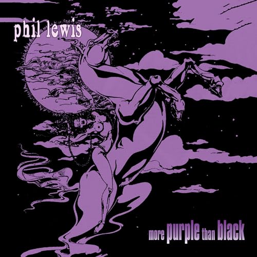 Phil Lewis album cover: purple illustration of a rearing horse and figure.