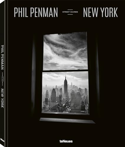 Black book cover with a window view of the New York skyline.